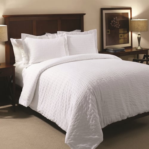 Beyond Duvet Cover, Textures,  Queen 94x94, White